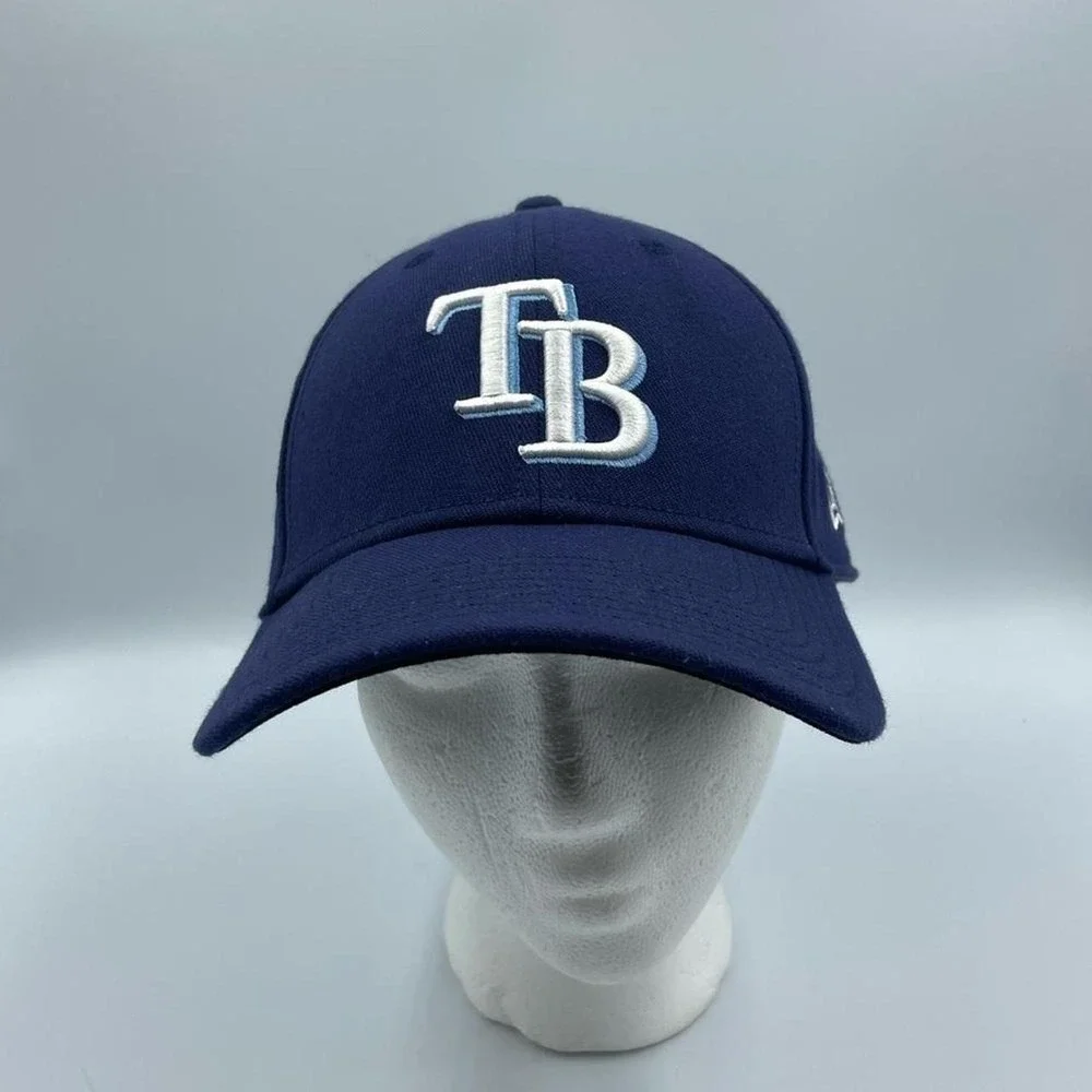 New Era 39THIRTY Tampa Bay Devil Rays MLB Navy Blue Stretch Fit Hat Men's Sz M-L